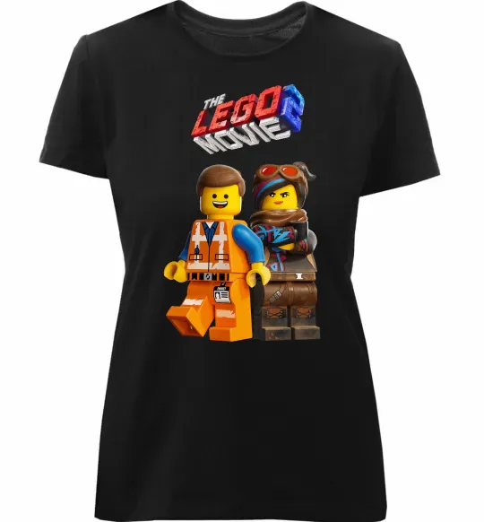 Женская премиум футболка The Lego movie 2 Черный фото