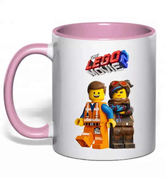 Чашка с цветной ручкой The Lego movie 2 Нежно розовый фото