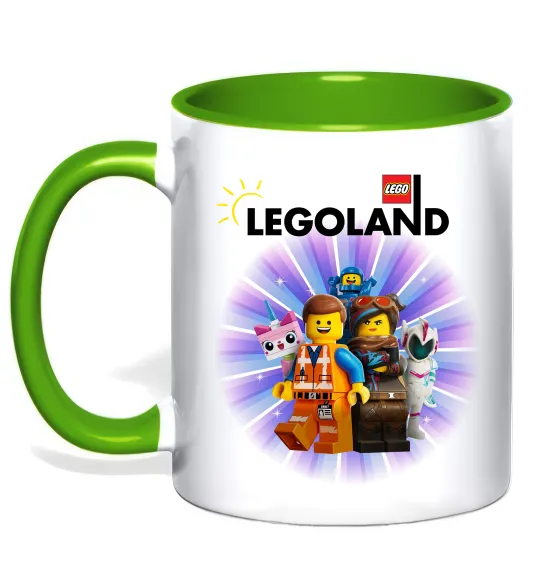 Чашка з кольоровою ручкою Legoland Лаймовий фото