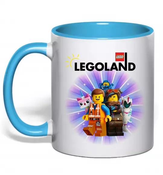 Чашка с цветной ручкой Legoland Голубой фото