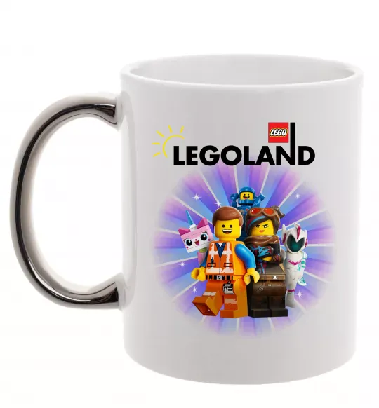 Чашка с цветной ручкой Legoland Серебро фото