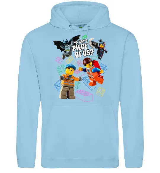Чоловіча толстовка (худі) Lego You want a piece of us Блакитний фото