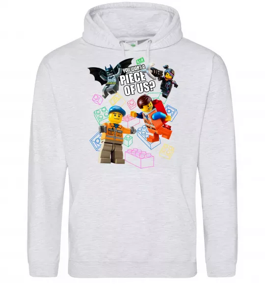 Жіноча толстовка (худі) Lego You want a piece of us Сірий меланж фото