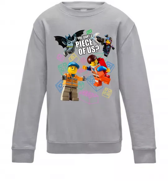 Дитячий світшот Lego You want a piece of us Сірий меланж фото