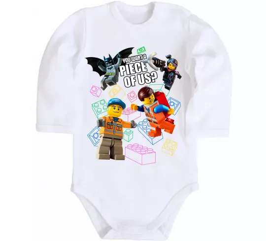 Детский боди Lego You want a piece of us Белый фото
