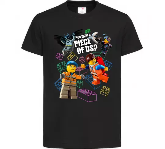 Дитяча футболка Lego You want a piece of us Чорний фото