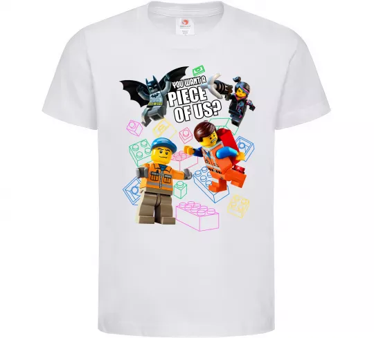 Дитяча футболка Lego You want a piece of us Білий фото