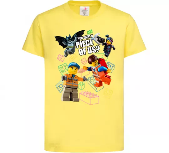 Дитяча футболка Lego You want a piece of us Лимонний фото