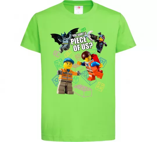 Дитяча футболка Lego You want a piece of us Лаймовий фото