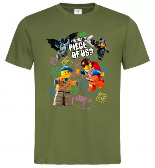 Чоловіча футболка Lego You want a piece of us Оливковий фото