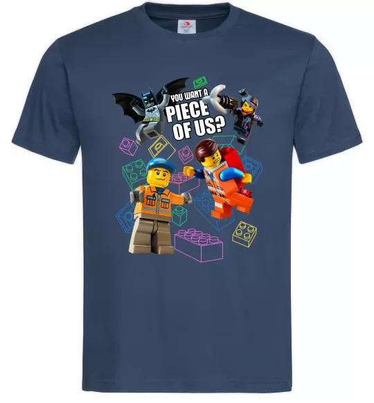 Чоловіча футболка Lego You want a piece of us Темно-синій фото