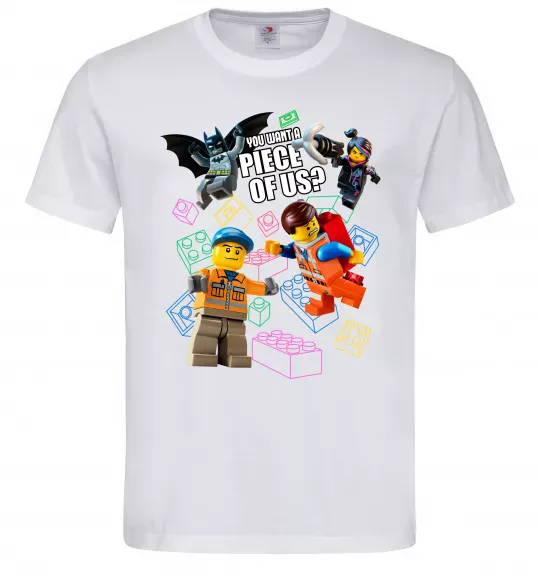 Чоловіча футболка Lego You want a piece of us Білий фото