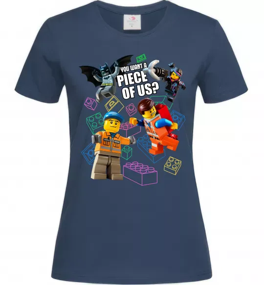 Жіноча футболка Lego You want a piece of us Темно-синій фото