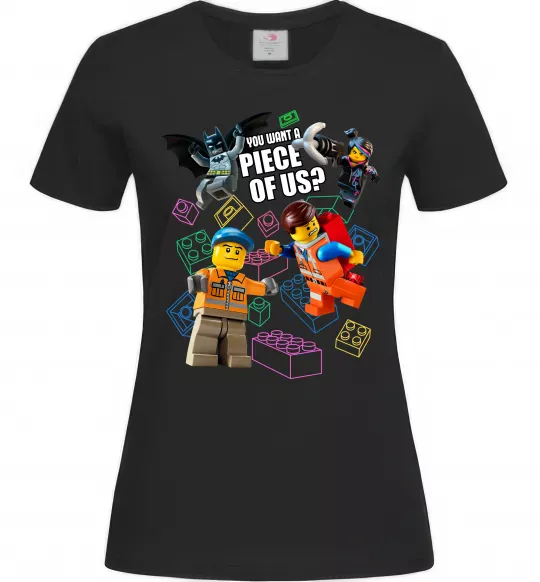 Жіноча футболка Lego You want a piece of us Чорний фото