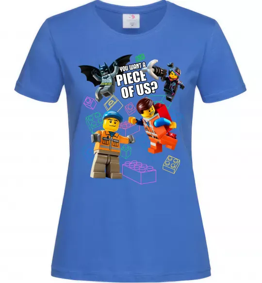 Жіноча футболка Lego You want a piece of us Яскраво-синій фото