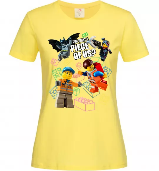 Жіноча футболка Lego You want a piece of us Лимонний фото