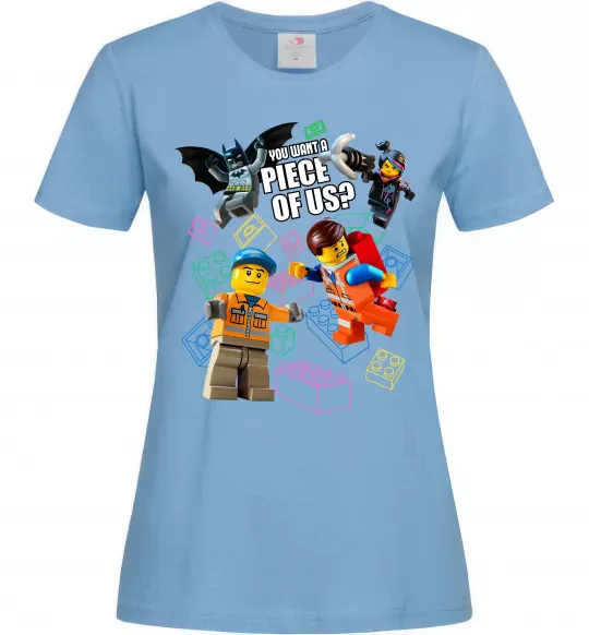 Жіноча футболка Lego You want a piece of us Блакитний фото