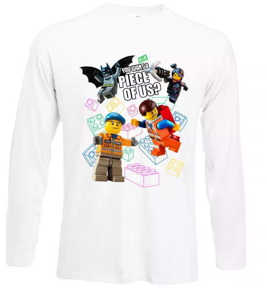 Лонгслив Lego You want a piece of us Белый фото