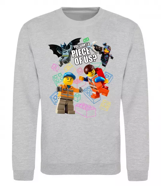 Світшот Lego You want a piece of us Сірий меланж фото
