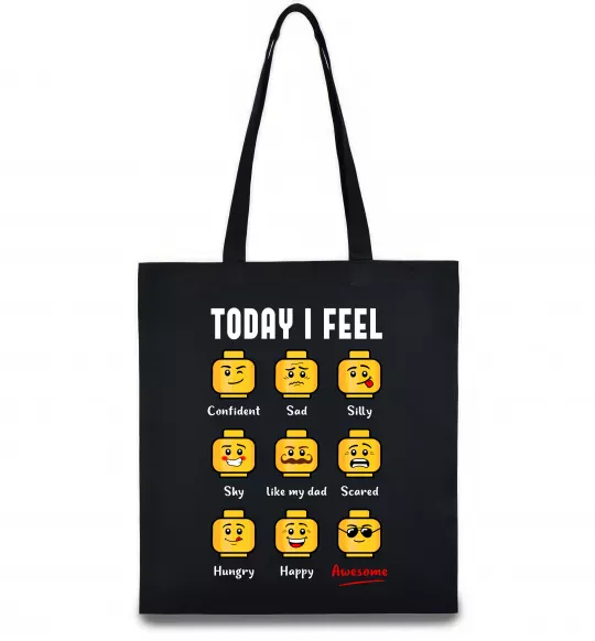 Эко-сумка Lego today I feel Черный фото