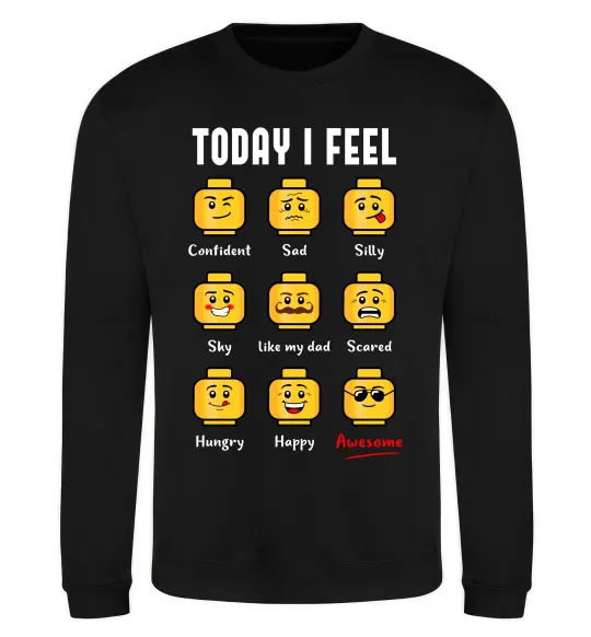 Свитшот Lego today I feel Черный фото