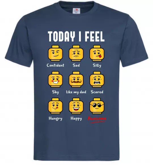 Мужская футболка Lego today I feel Темно-синий фото