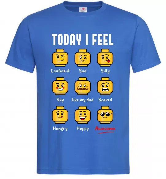 Мужская футболка Lego today I feel Ярко-синий фото