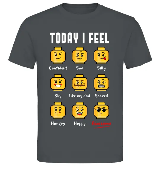 Мужская футболка Lego today I feel Графит фото