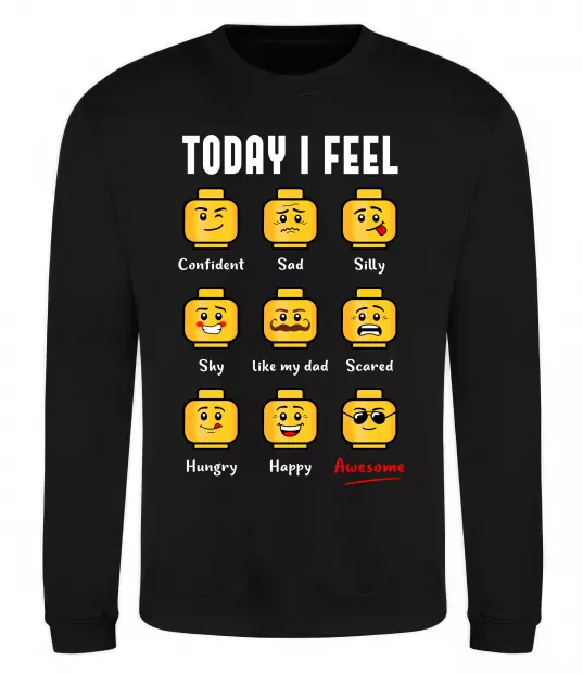 Свитшот Lego today I feel Черный фото