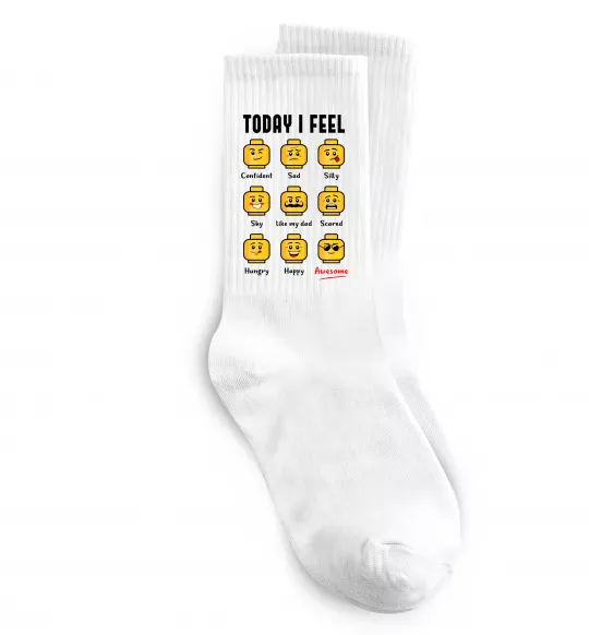 Носки Lego today I feel Белый фото