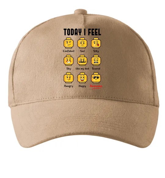 Кепка Lego today I feel Песочный фото