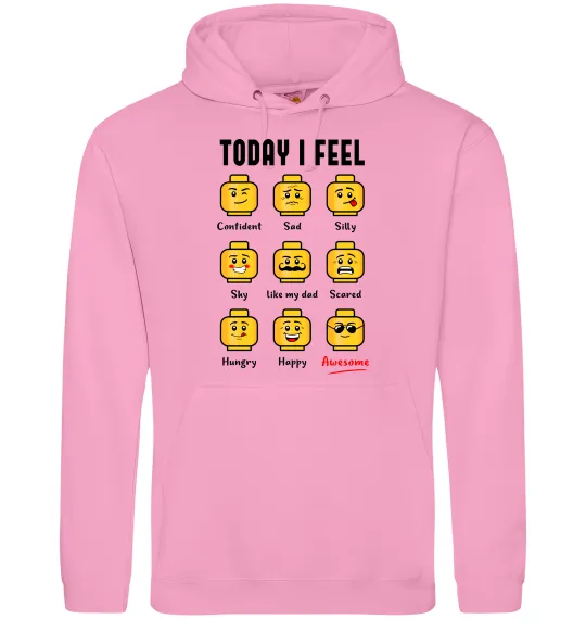 Мужская толстовка (худи) Lego today I feel Розовый фото