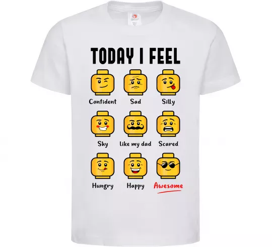 Детская футболка Lego today I feel Белый фото