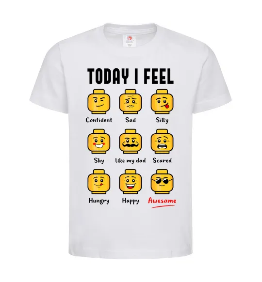 Детская футболка Lego today I feel Белый фото