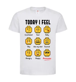 Детская футболка Lego today I feel Белый фото
