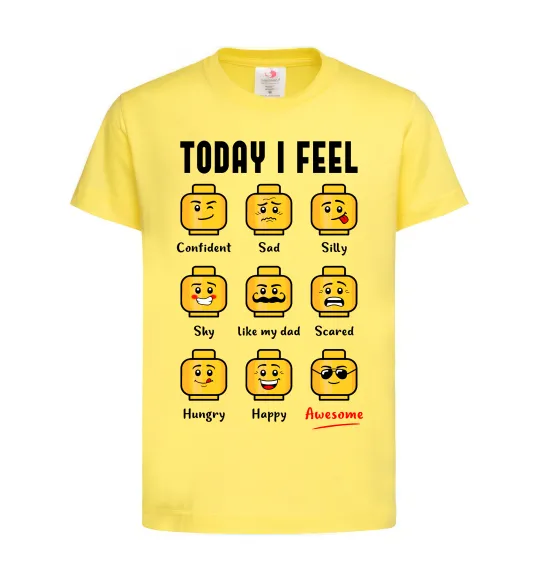 Детская футболка Lego today I feel Лимонный фото