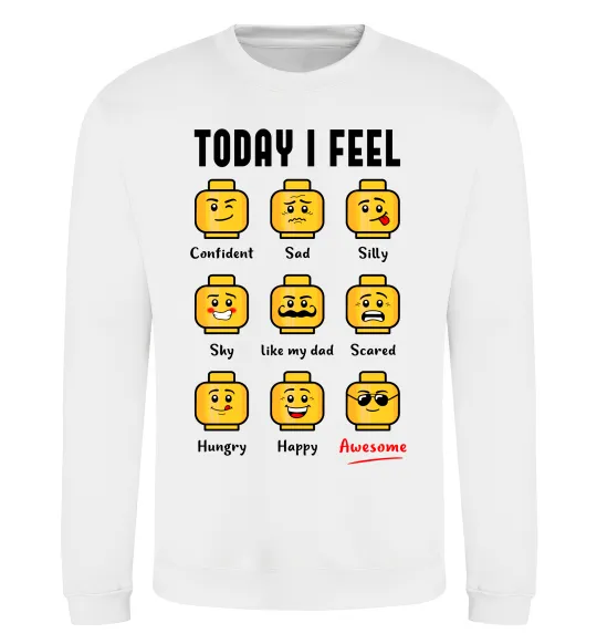 Свитшот Lego today I feel Белый фото