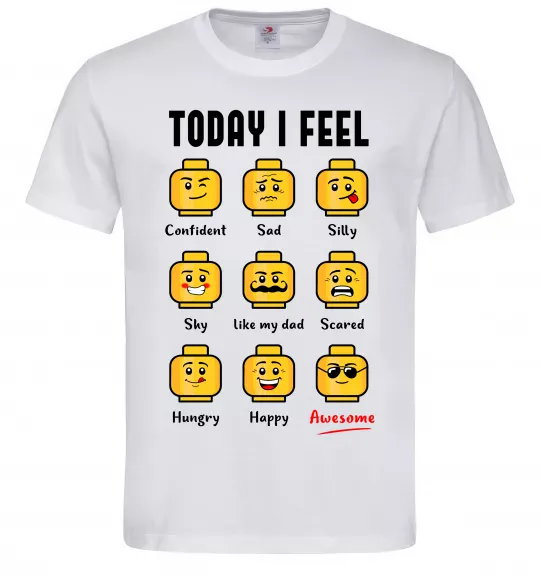 Мужская футболка Lego today I feel Белый фото