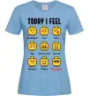 Женская футболка Lego today I feel Голубой фото