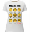 Жіноча преміум футболка Lego today I feel Білий фото