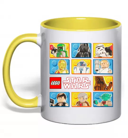 Чашка с цветной ручкой Lego Star Wars Солнечно желтый фото