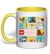 Чашка с цветной ручкой Lego Star Wars Солнечно желтый фото