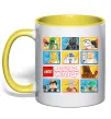 Чашка с цветной ручкой Lego Star Wars Лимонный фото