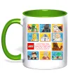 Чашка с цветной ручкой Lego Star Wars Лаймовый фото