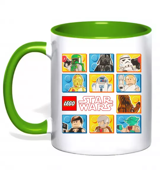 Чашка с цветной ручкой Lego Star Wars Зеленый фото