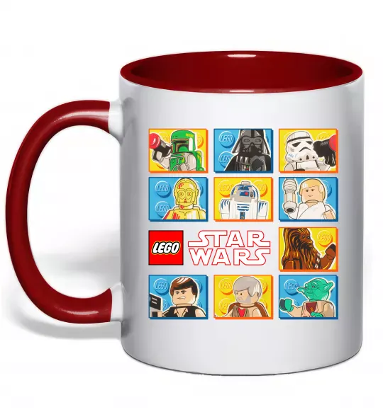 Чашка с цветной ручкой Lego Star Wars Красный фото