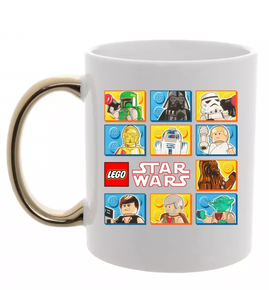 Чашка с цветной ручкой Lego Star Wars Золото фото