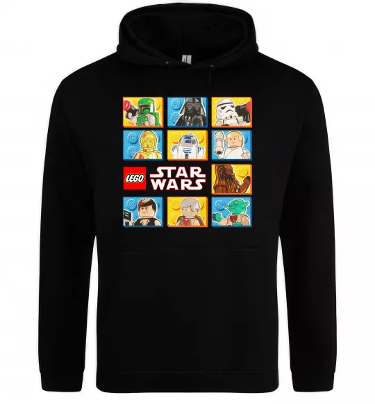Мужская толстовка (худи) Lego Star Wars Черный фото