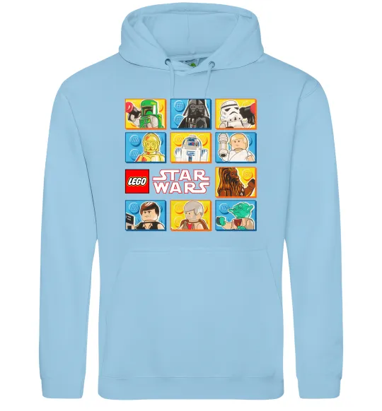 Мужская толстовка (худи) Lego Star Wars Голубой фото