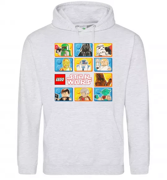 Женская толстовка (худи) Lego Star Wars Серый меланж фото